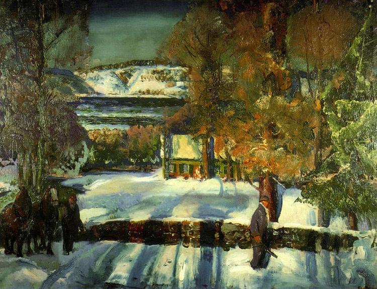 George Wesley Bellows Strabe im Winter Germany oil painting art